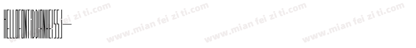 Hellofont ID dianhei 55j字体转换